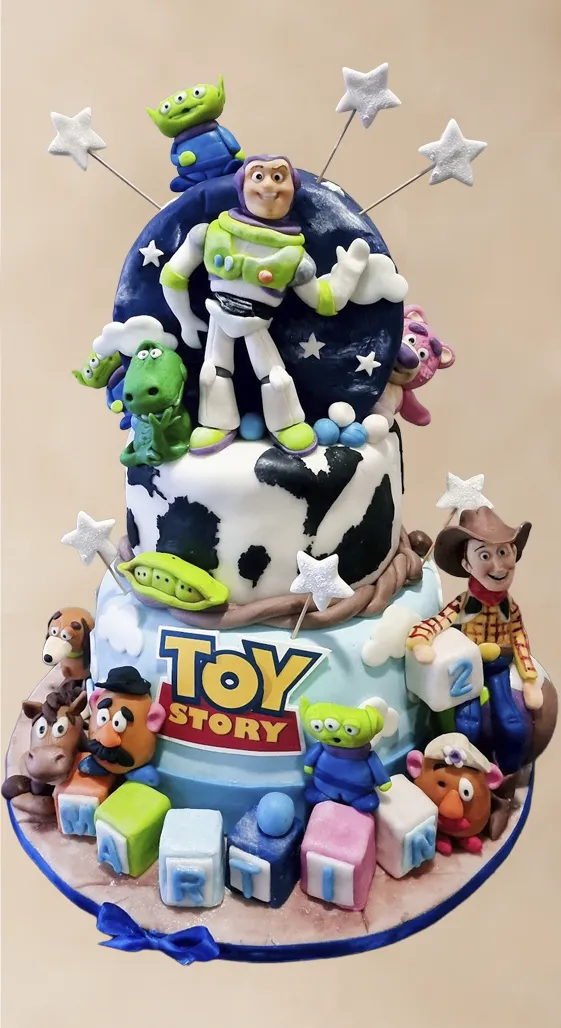 Tarta Toy Story, decorada con fondant